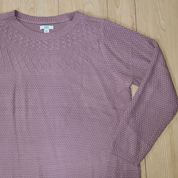 croft & BARROW DUSTY PINK LIGHTWEIGHT CREW NECK SWEATER, SIZE XXL - Picture 3 of 7
